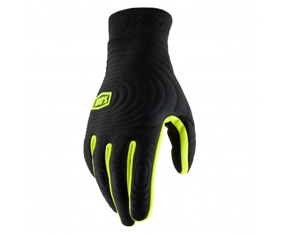 100%, BRISKER XTREME Handskar Black/Fluo Yellow, VUXEN, M