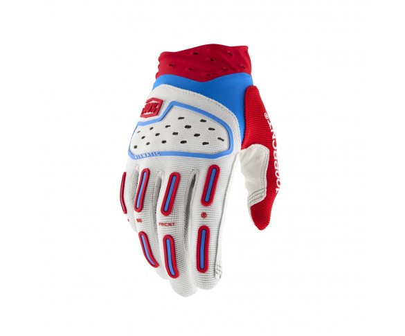 100%, AIRMATIC 2 Handskar Red/White/Blue, VUXEN, XL, VIT RÖD BLÅ
