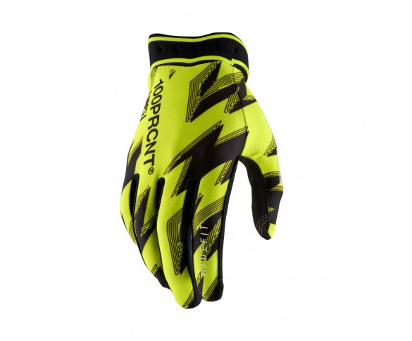 100%, RIDEFIT Handskar Flo Yellow/Black, VUXEN, XL, NEON SVART GUL