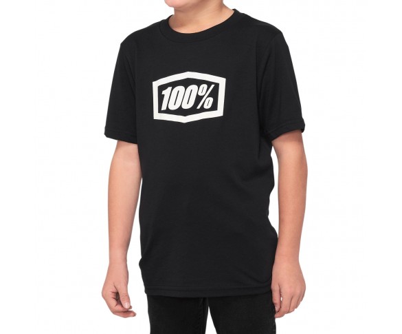 100%, ICON Tee-shirt, BARN, S, SVART