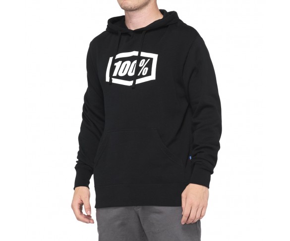 100%, ICON Hooded Sweatshirt, VUXEN, XL, SVART