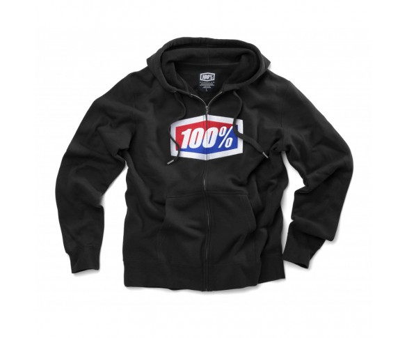 100%, 100%, OFFICIAL Zip Hooded Sweatshirt, VUXEN, XXL, SVART, VUXEN, XXL, SVART