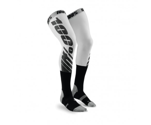 100%, REV MX Knee Brace Sock Flash Grey, VUXEN, L XL