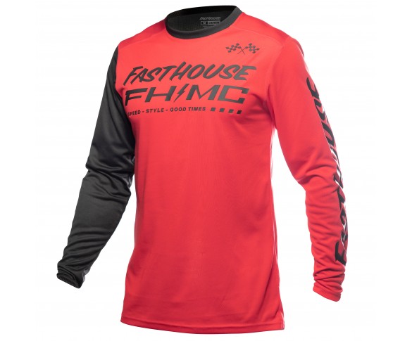 Fasthouse, Carbon Method LS Tröja, Red/Black, VUXEN, L