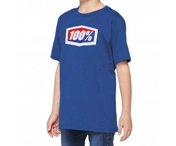 100%, OFFICIAL Youth T-Shirt Blue , BARN, L, BLÅ