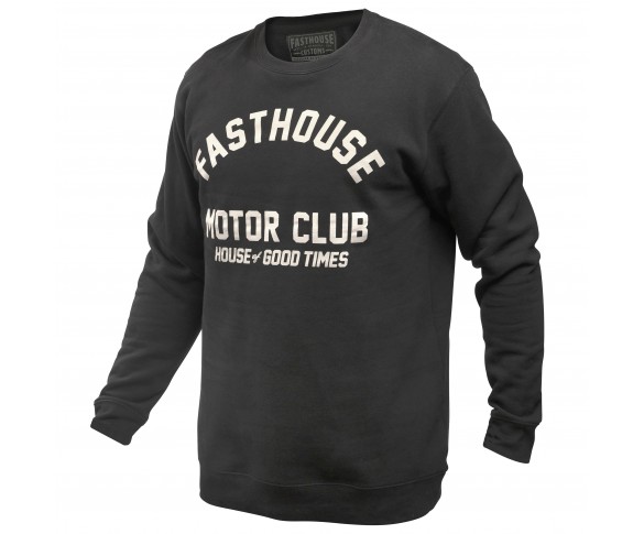 Fasthouse, Brigade Crew Neck Pullover, Black, VUXEN, S