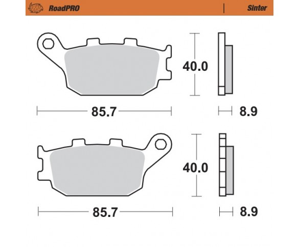 Moto-Master, Bromsbelägg RoadPRO Sinter, BAK