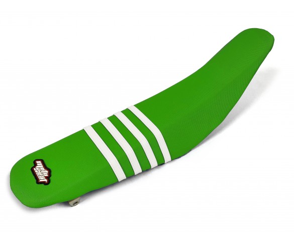 Moto Seat, Sadelöverdrag Stripes, VIT GRÖN