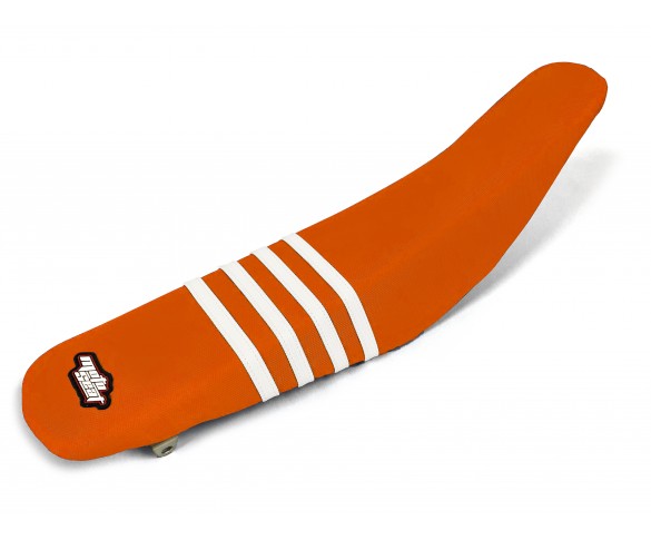 Moto Seat, Sadelöverdrag Stripes, VIT ORANGE