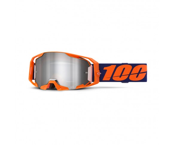 100%, ARmatic Glasögon Neon Orange - Mirror Silver Flash Lens, VUXEN