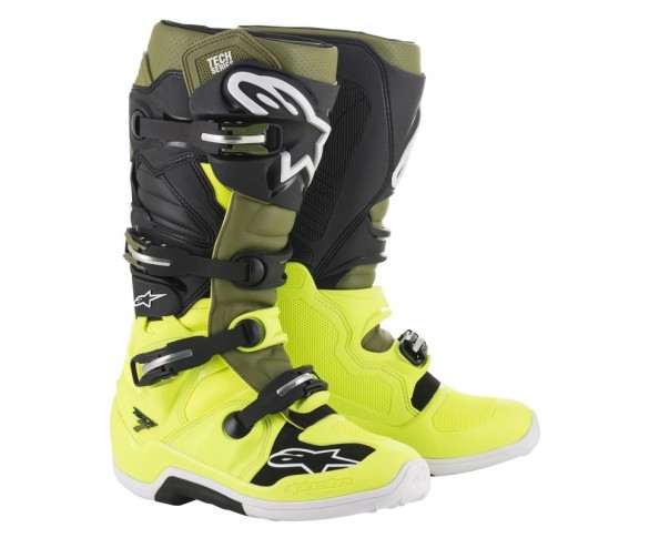 Alpinestars Stövel Tech 7 Fluogul/Militärgrön Storlek 44,5