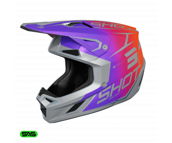 Shot, HJÄLM SPEED KID SIDE PURPLE MATT, BARN, S