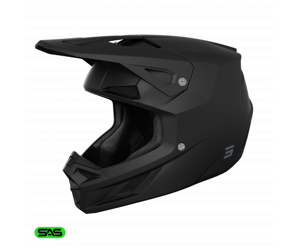 Shot, HJÄLM SPEED KID SOLID BLACK MATT, BARN, L