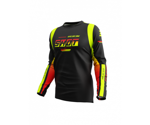 Shot, TRÖJA DEVO BLOCK, VUXEN, XL, NEON SVART GUL