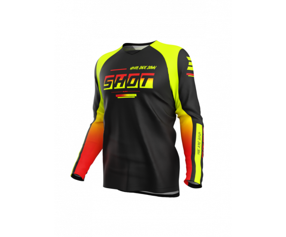 Shot, TRÖJA DRAW KID BLOCK, BARN, 12/13, NEON SVART GUL