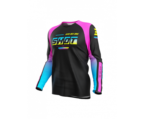 Shot, TRÖJA DRAW KID BLOCK, BARN, 12/13, SVART BLÅ ROSA