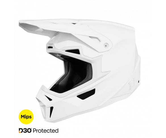Shot, HJÄLM LITE SOLID WHITE, GLOSSY, VUXEN, XL