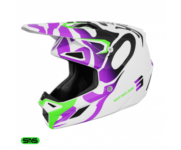 Shot, HJÄLM SPEED KID GHOST PURPLE, GLOSSY, BARN, S