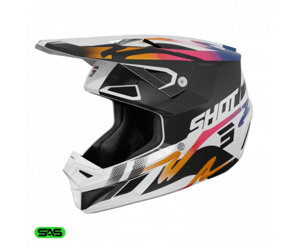 Shot, HJÄLM SPEED WAVE BLACK WHITE, PEARLY, VUXEN, L