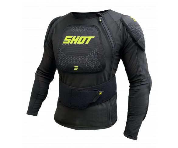Shot, SKYDDSJACKA AIRLIGHT, VUXEN, XXL, NEON SVART GUL