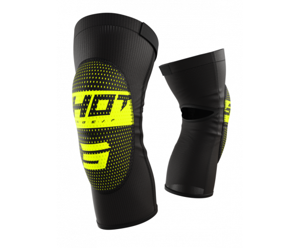 Shot, KNÄSKYDD AIRLIGHT KID BLACK NEON YELLOW, BARN, L XL