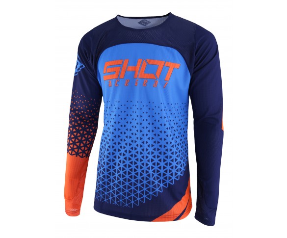 Shot, JERSEY DELTA, VUXEN, XL, NEON ORANGE BLÅ