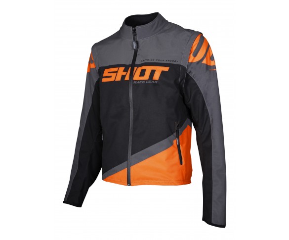 Shot, Jacka SOFTSHELL LITE, VUXEN, L, GRÅ NEON ORANGE