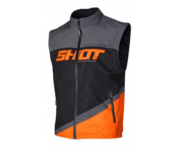 Shot, Jacka BODYWARMER LITE, VUXEN, L, GRÅ NEON ORANGE