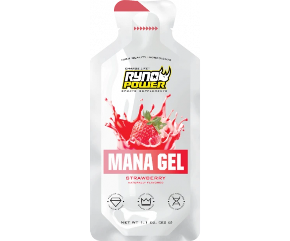Ryno Power, Mana Performance Gel Strawberry, 12pack