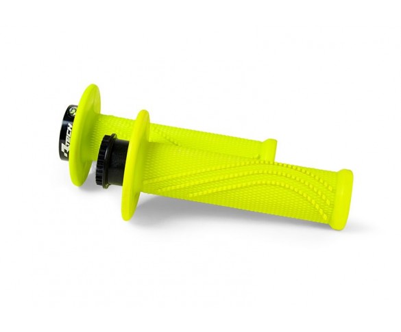 Rtech, R20 LOCK-ON GRIPS WAVE, NEON GUL