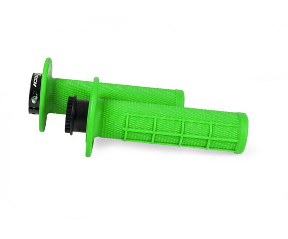 Rtech, R20 LOCK-ON GRIPS HALF WAFFLE, NEON GRÖN