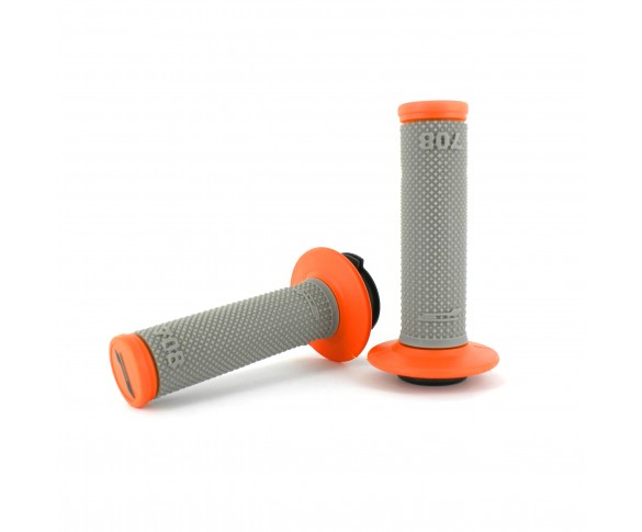 Progrip, 708 Dual Density Full Diamond LOCK ON GRIPS, ORANGE GRÅ