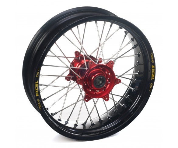 Haan Wheels, Komplett Hjul SM, 4,50, 17", BAK, SVART RÖD