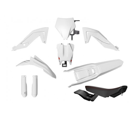 Rtech, Plastkit, Revolution ink sadel, SVART VIT