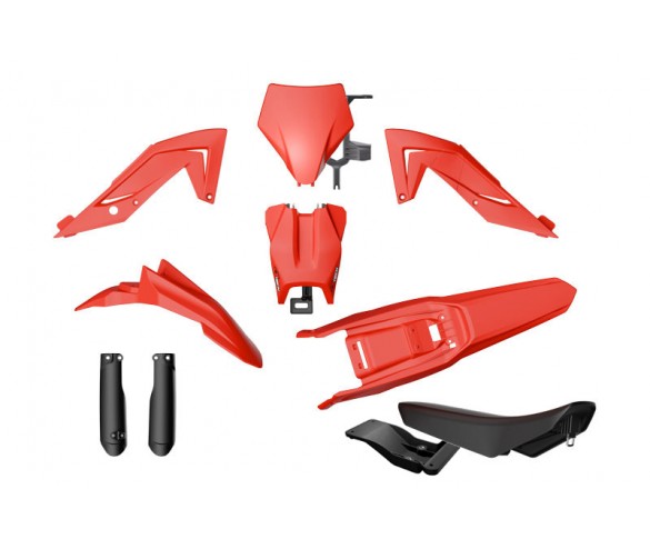 Rtech, Plastkit, Revolution ink sadel, SVART RÖD