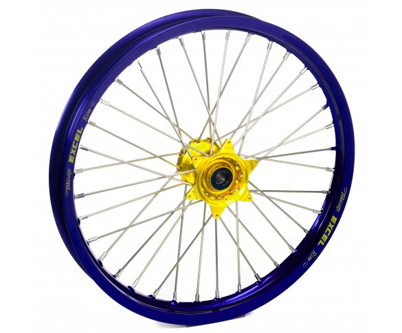 Haan Wheels, Komplett Hjul, 1,40, 19", FRAM, BLÅ GUL