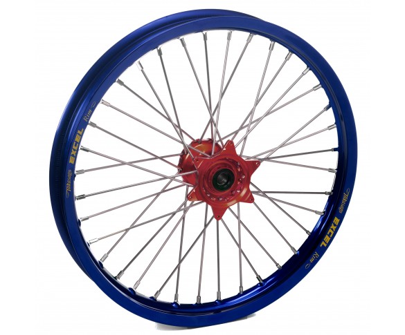 Haan Wheels, Komplett Hjul, 1,40, 19", FRAM, BLÅ RÖD