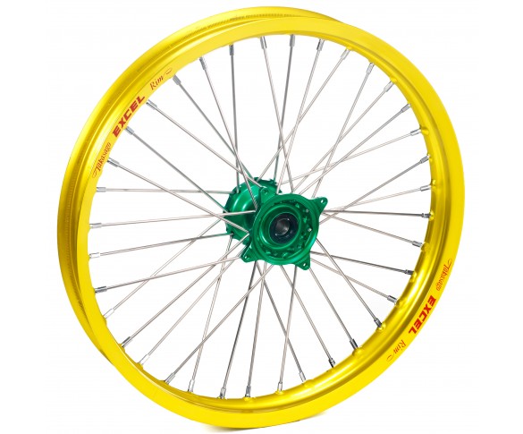 Haan Wheels, Komplett Hjul, 1,60, 14", FRAM, GUL GRÖN