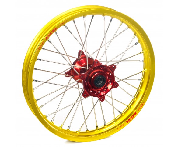 Haan Wheels, Komplett Hjul, 2,50, 18", BAK, GUL RÖD