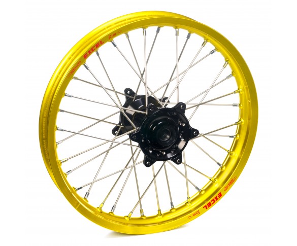 Haan Wheels, Komplett Hjul, 2,15, 19", BAK, GUL SVART