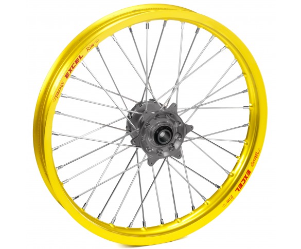 Haan Wheels, Komplett Hjul, 1,40, 19", FRAM, GUL GRÅ