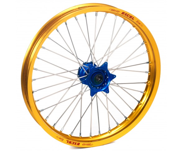 Haan Wheels, Komplett Hjul, 1,60, 21", FRAM, BLÅ GULD