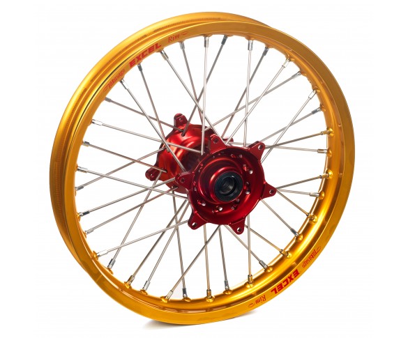 Haan Wheels, Komplett Hjul, 2,15, 19", 2,15, 19", BAK, RÖD GULD