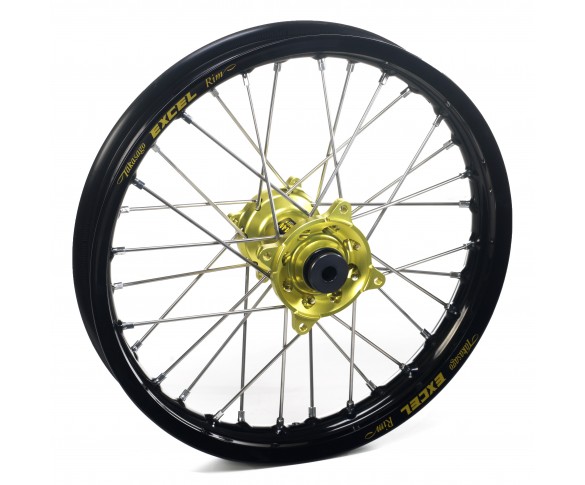 Haan Wheels, Komplett Hjul, 2,15, 19", BAK, SVART GUL