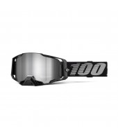 100%, ARMEGA Goggle Black - Silver Flash Mirror Lens, VUXEN