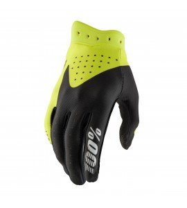 100%, ITRACK YOUTH Handskar Black/Flo Yellow, BARN, L, NEON SVART GUL