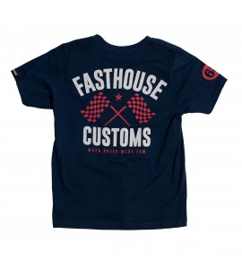 Fasthouse, Youth 68 Trick Tee, Midnight, BARN, XS