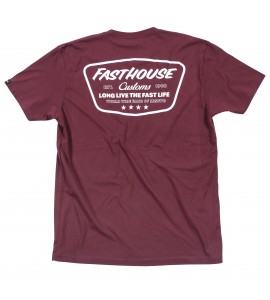 Fasthouse, Crest Tee, Maroon, VUXEN, S