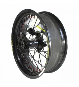 Haan Wheels, Komplett Hjul SM, TUBELESS, 5,00, 17", BAK, SVART RÖD