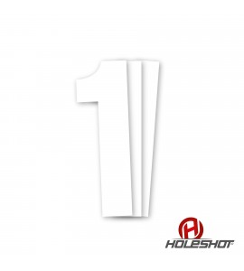 Holeshot, Siffror 10st, 11 X 5 cm, 1, VIT